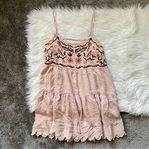 NWT Forever 21 Embroidered Floral Babydoll Slip Dress